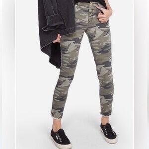 Express Camo Print Ankle Zip Legging Jean